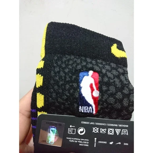 Nike KOBE Lakers BLACK MAMBA CITY EDITION Elite Crew Socks Size US 8-12 - Picture 5 of 11